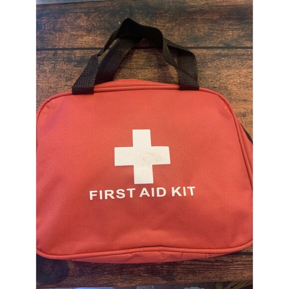 Portable Red First Aid Kit Bag With Supplies - Travel Emergency Medical Kit With - Picture 1 of 6